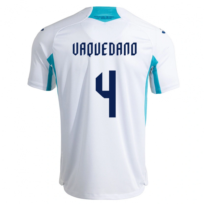 DanxenメンズホンジュラスBrayan Vaquedano#4白 青 空色ホームシャツ26-28ジャージーユニフォーム