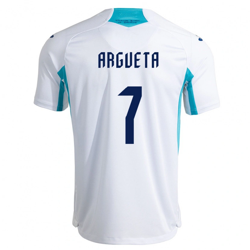 DanxenメンズホンジュラスJonathan Argueta#7白 青 空色ホームシャツ26-28ジャージーユニフォーム