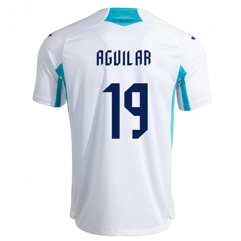 DanxenメンズホンジュラスÁngel Aguilar#19白 青 空色ホームシャツ26-28ジャージーユニフォーム