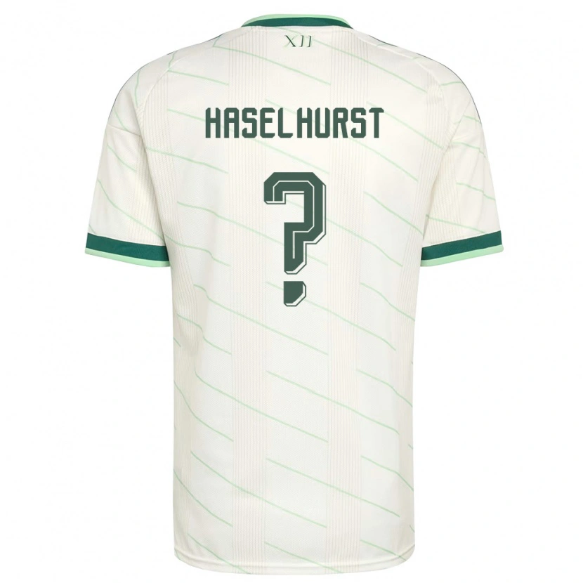 Danxenメンズ北アイルランドWill Haselhurst#0白 緑アウェイシャツ26-28ジャージーユニフォーム
