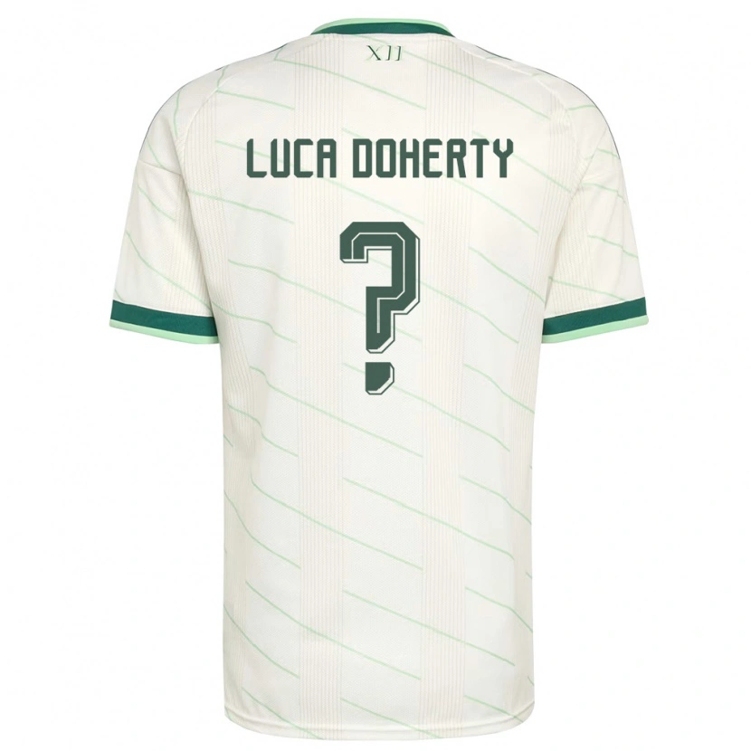 Danxenメンズ北アイルランドLuca Doherty#0白 緑アウェイシャツ26-28ジャージーユニフォーム