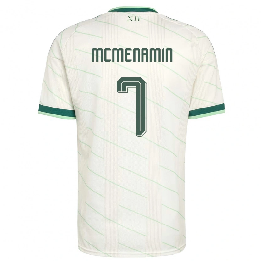 Danxenメンズ北アイルランドコナー・マクメナミン#7白 緑アウェイシャツ26-28ジャージーユニフォーム