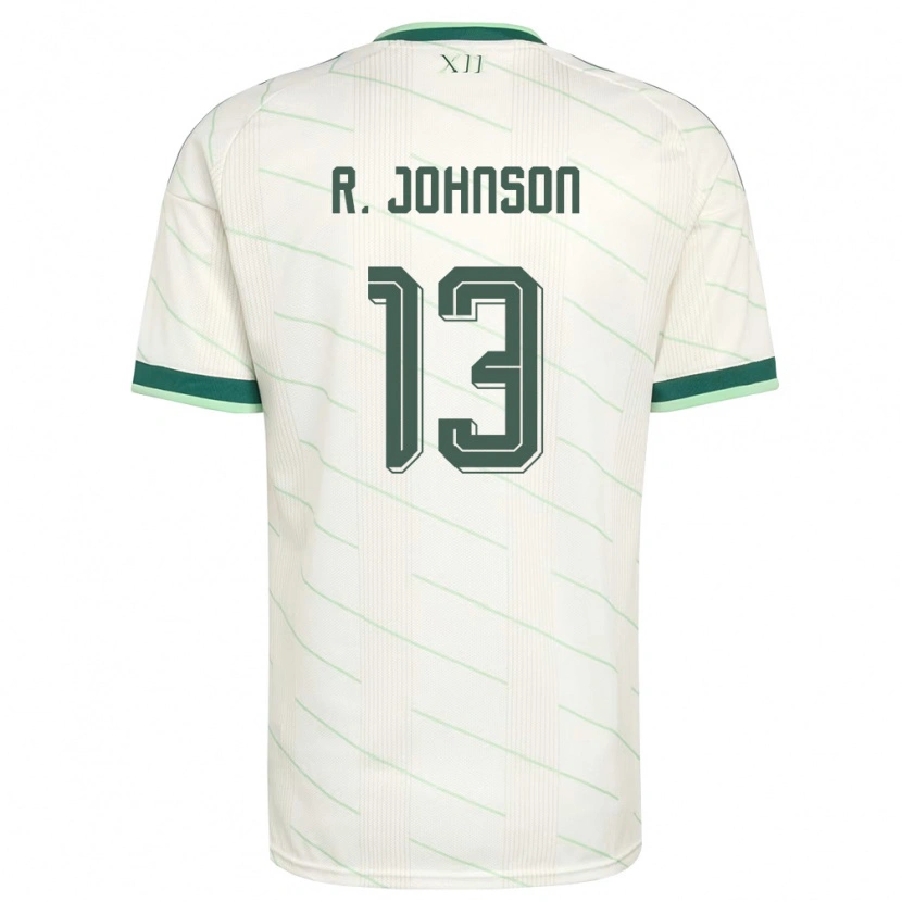 Danxenメンズ北アイルランドRyan Johnson#13白 緑アウェイシャツ26-28ジャージーユニフォーム