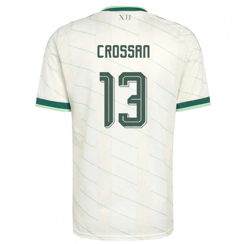 Danxenメンズ北アイルランドCaoimhan Crossan#13白 緑アウェイシャツ26-28ジャージーユニフォーム