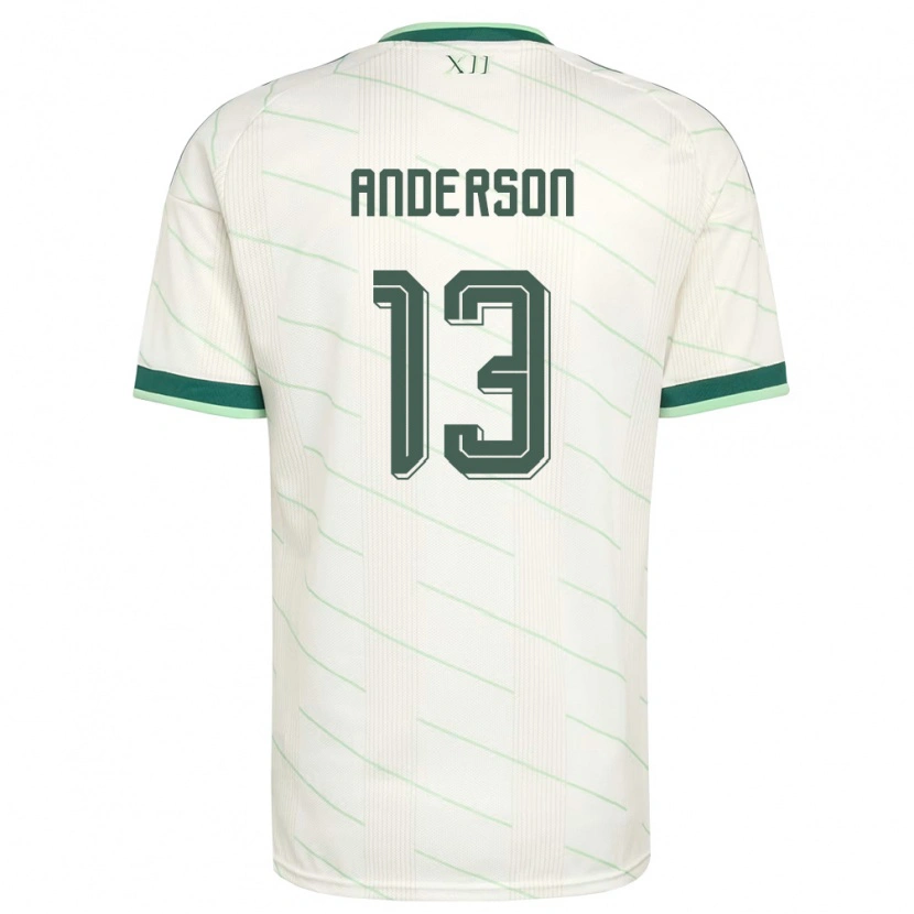 Danxenメンズ北アイルランドCalum Anderson#13白 緑アウェイシャツ26-28ジャージーユニフォーム