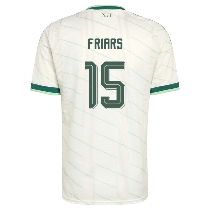 Danxenメンズ北アイルランドAlfie Friars#15白 緑アウェイシャツ26-28ジャージーユニフォーム