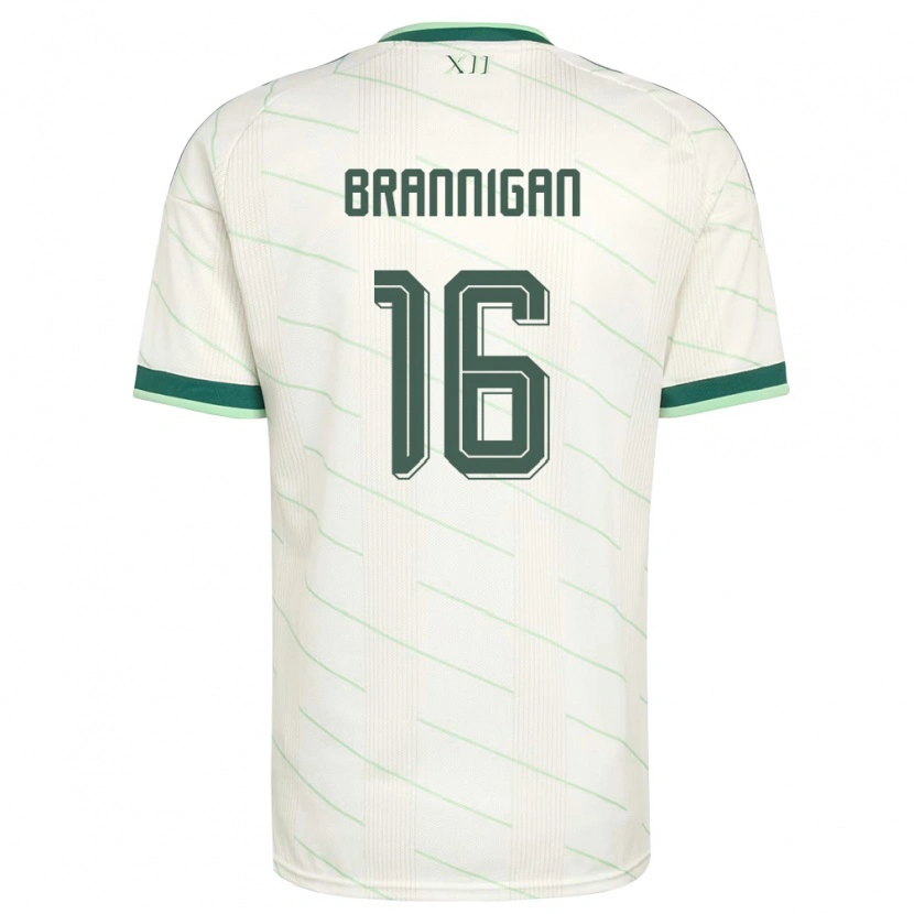 Danxenメンズ北アイルランドCole Brannigan#16白 緑アウェイシャツ26-28ジャージーユニフォーム