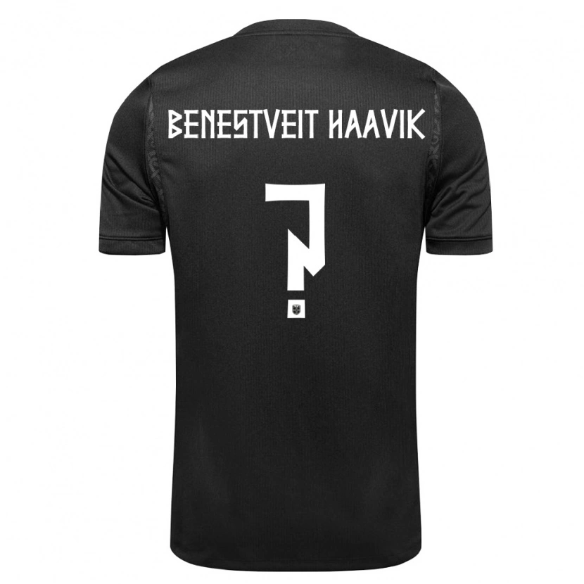 DanxenメンズノルウェーJohannes Benestveit Haavik#0黒アウェイシャツ26-28ジャージーユニフォーム
