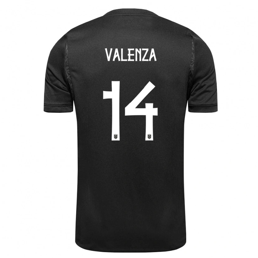DanxenメンズノルウェーWilliam Kaldråstøyl Valenza#14黒アウェイシャツ26-28ジャージーユニフォーム