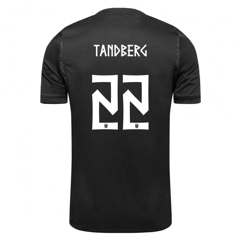 DanxenメンズノルウェーCathinka Tandberg#22黒アウェイシャツ26-28ジャージーユニフォーム