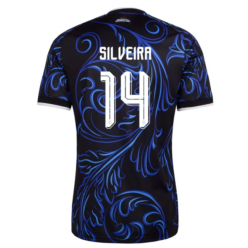 DanxenメンズアルゼンチンSantiago Silveira#14黒 白 空色アウェイシャツ26-28ジャージーユニフォーム