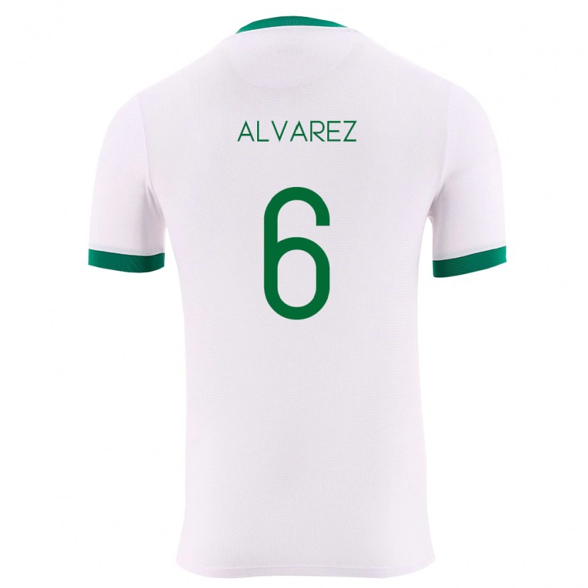 DanxenメンズボリビアEduardo Álvarez#6白 緑 赤アウェイシャツ26-28ジャージーユニフォーム