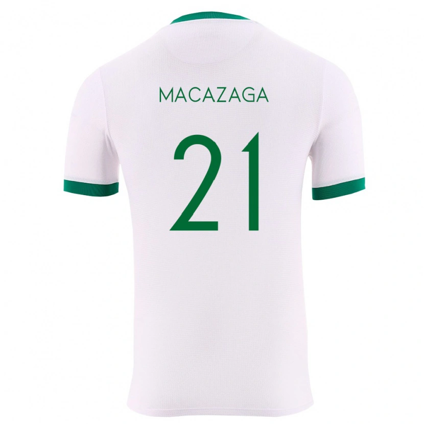 DanxenメンズボリビアLucas Macazaga#21白 緑 赤アウェイシャツ26-28ジャージーユニフォーム