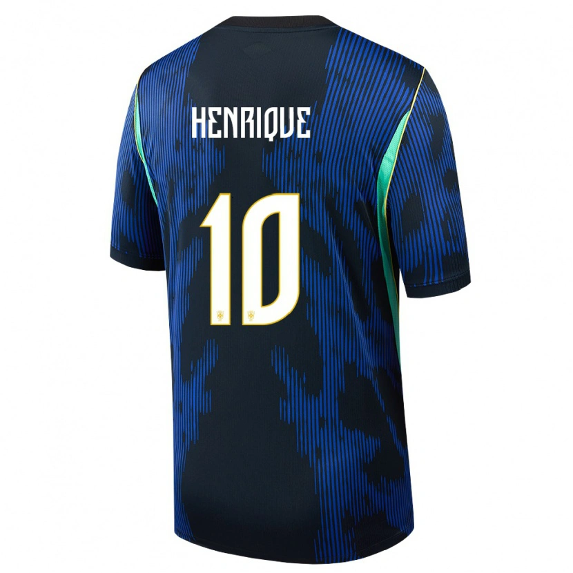 DanxenメンズブラジルJosé Henrique#10青 紺 黄アウェイシャツ26-28ジャージーユニフォーム