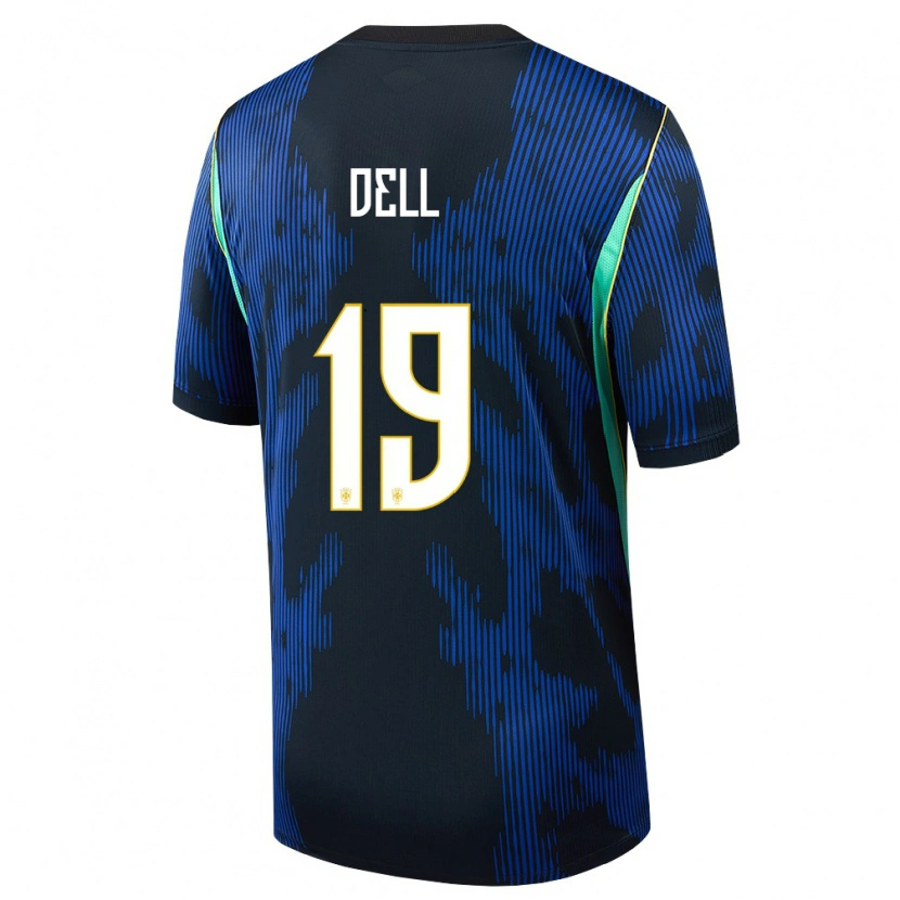 DanxenメンズブラジルDell#19青 紺 黄アウェイシャツ26-28ジャージーユニフォーム