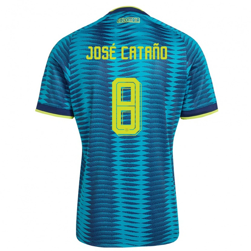 DanxenメンズコロンビアJuan José Cataño#8青 紺 黄アウェイシャツ26-28ジャージーユニフォーム