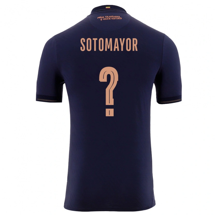 DanxenメンズエクアドルNicolás Sotomayor#0紺 金アウェイシャツ26-28ジャージーユニフォーム