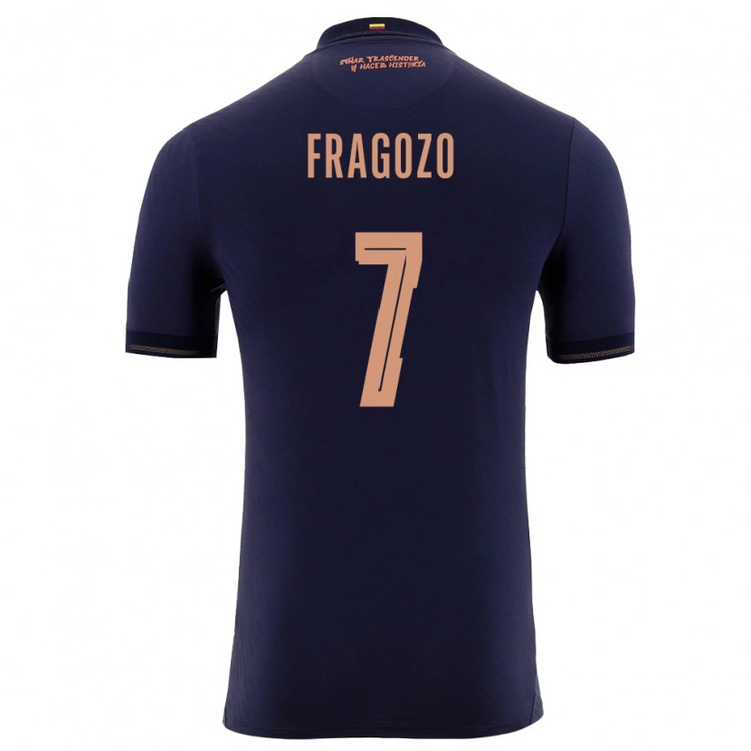 DanxenメンズエクアドルLuis Fragozo#7紺 金アウェイシャツ26-28ジャージーユニフォーム