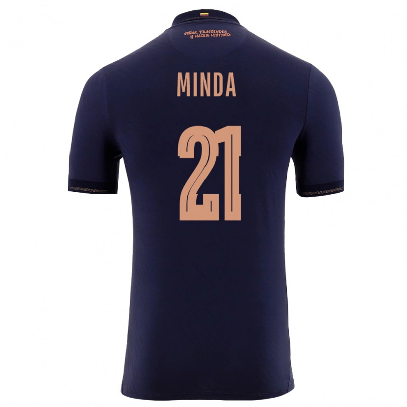 DanxenメンズエクアドルJhosué Minda#21紺 金アウェイシャツ26-28ジャージーユニフォーム