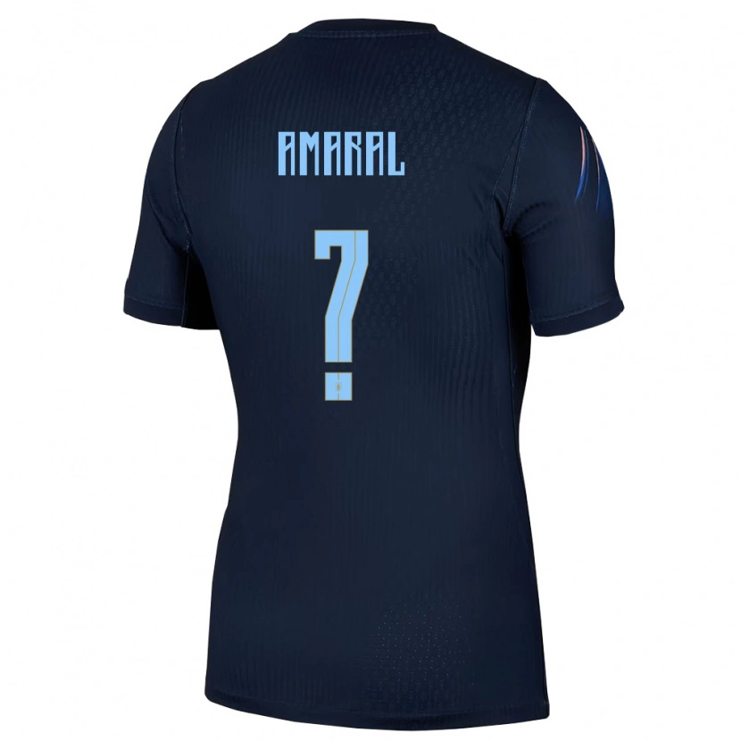 DanxenメンズウルグアイAxell Amaral#0黒 青アウェイシャツ26-28ジャージーユニフォーム