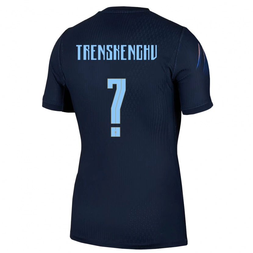 DanxenメンズウルグアイSimón Trenskenchu#0黒 青アウェイシャツ26-28ジャージーユニフォーム