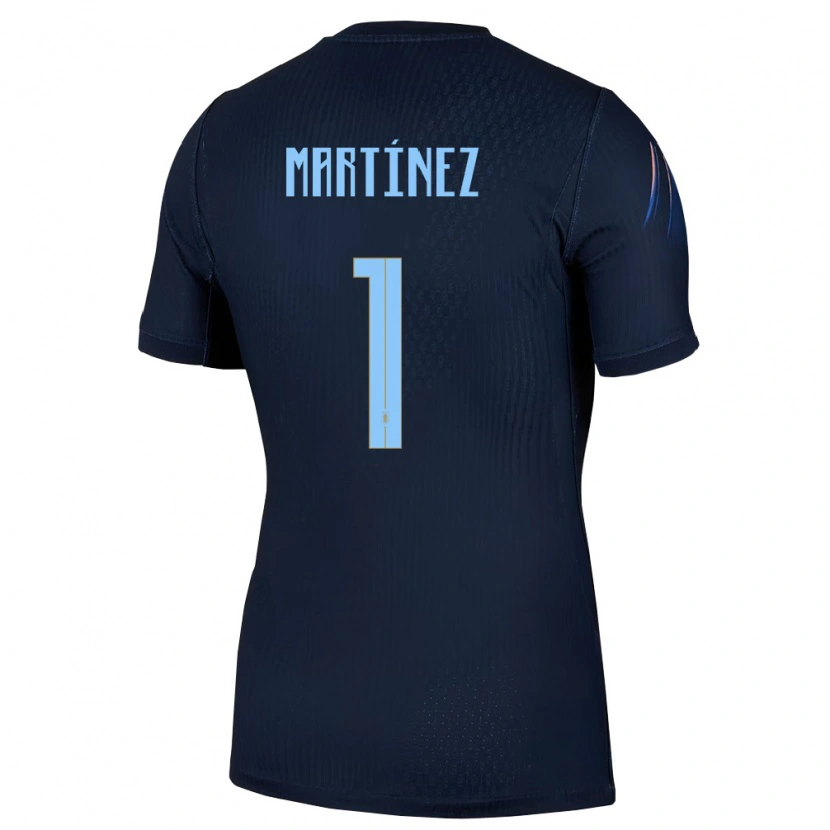 DanxenメンズウルグアイKevin Martínez#1黒 青アウェイシャツ26-28ジャージーユニフォーム