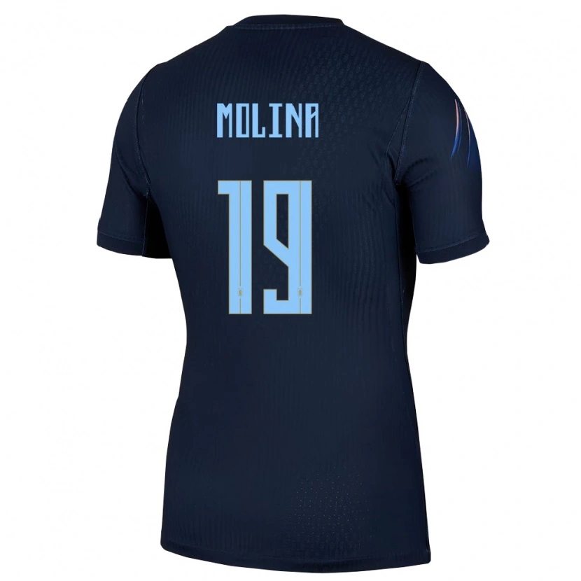 DanxenメンズウルグアイIgnacio Molina#19黒 青アウェイシャツ26-28ジャージーユニフォーム