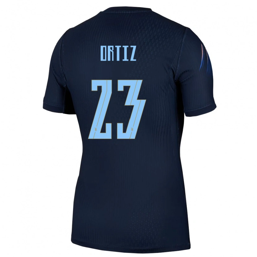 DanxenメンズウルグアイFelipe Ortiz#23黒 青アウェイシャツ26-28ジャージーユニフォーム