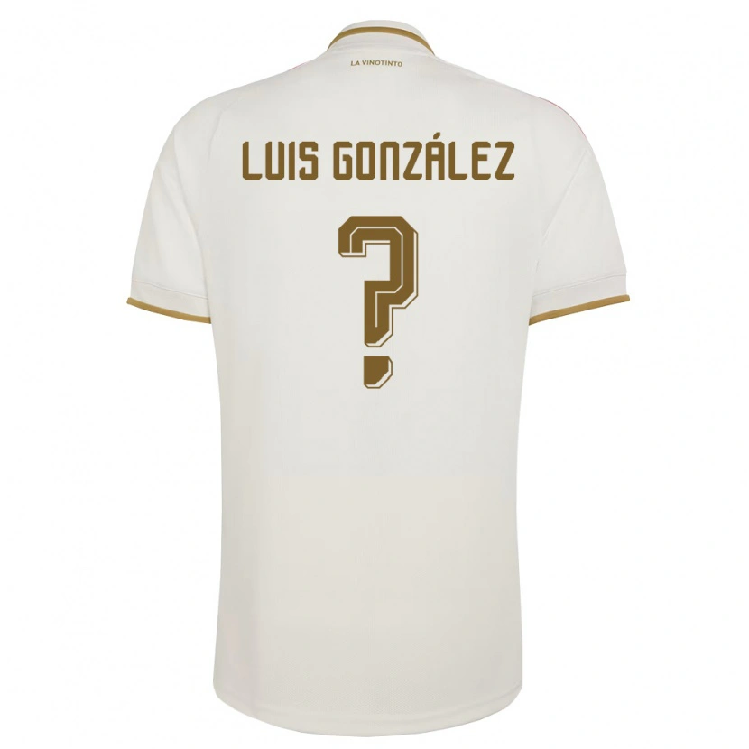 DanxenメンズベネズエラLuis González#0オフホワイト 黄アウェイシャツ26-28ジャージーユニフォーム