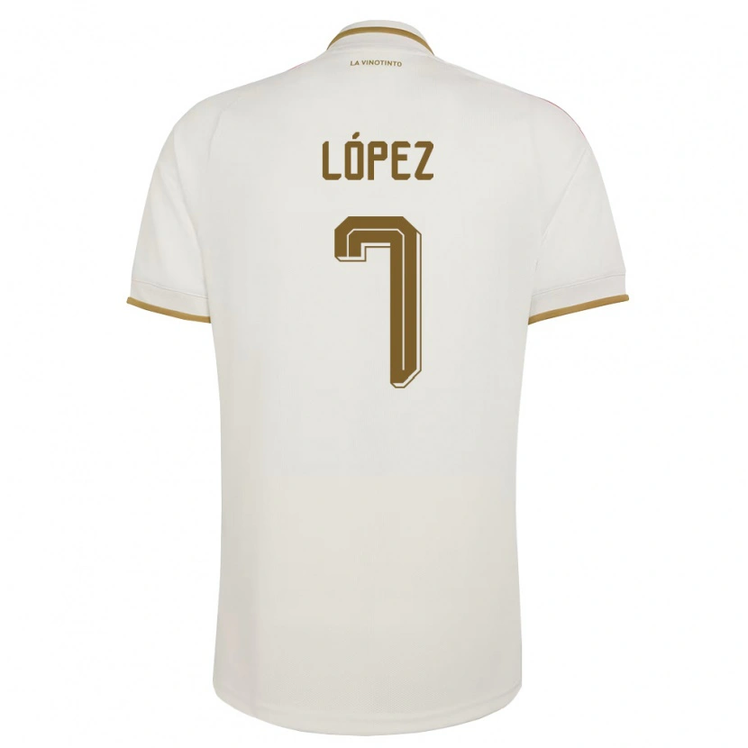DanxenメンズベネズエラJosé López#7オフホワイト 黄アウェイシャツ26-28ジャージーユニフォーム