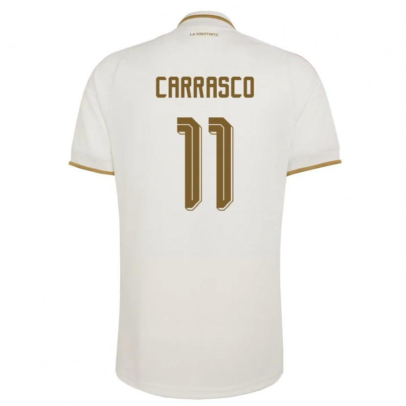 DanxenメンズベネズエラRaiderlin Carrasco#11オフホワイト 黄アウェイシャツ26-28ジャージーユニフォーム