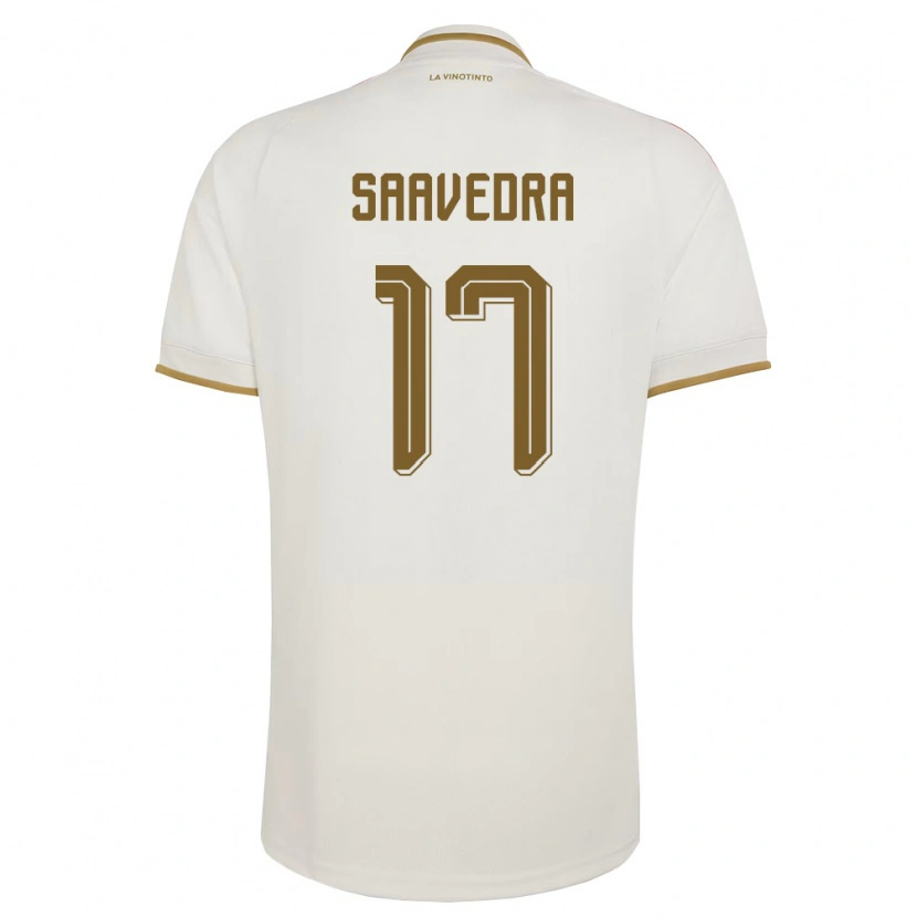 DanxenメンズベネズエラAndy Saavedra#17オフホワイト 黄アウェイシャツ26-28ジャージーユニフォーム