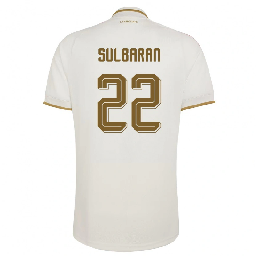 DanxenメンズベネズエラManuel Sulbarán#22オフホワイト 黄アウェイシャツ26-28ジャージーユニフォーム