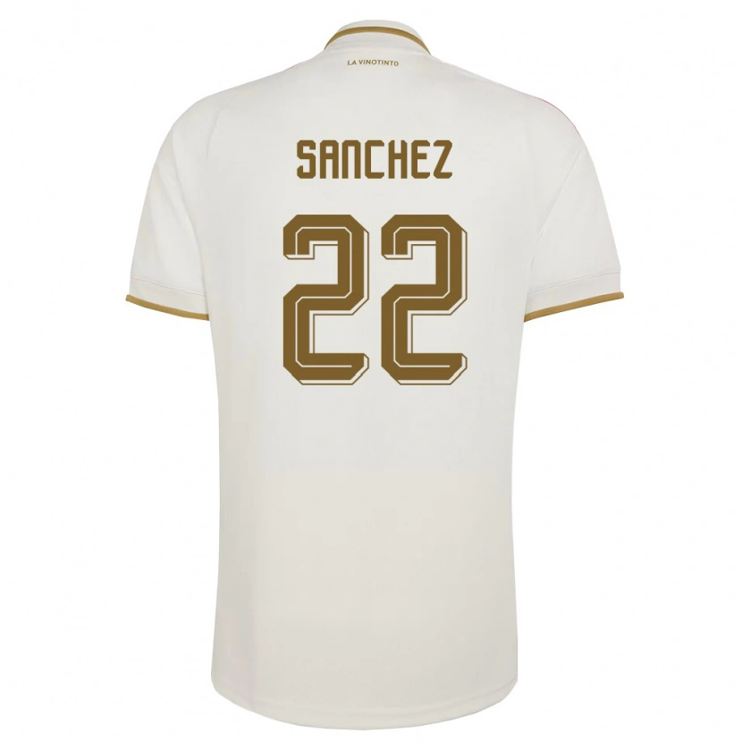 DanxenメンズベネズエラSantiago Sanchez#22オフホワイト 黄アウェイシャツ26-28ジャージーユニフォーム