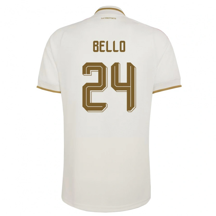 DanxenメンズベネズエラEugenio Bello#24オフホワイト 黄アウェイシャツ26-28ジャージーユニフォーム