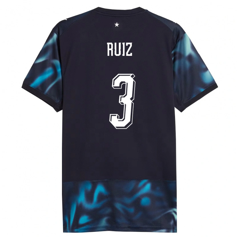 DanxenメンズパラグアイChristhian Ruiz#3紺 空色アウェイシャツ26-28ジャージーユニフォーム