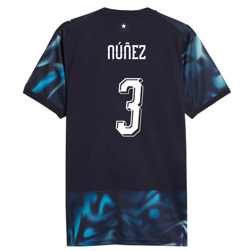 DanxenメンズパラグアイJosías Núñez#3紺 空色アウェイシャツ26-28ジャージーユニフォーム
