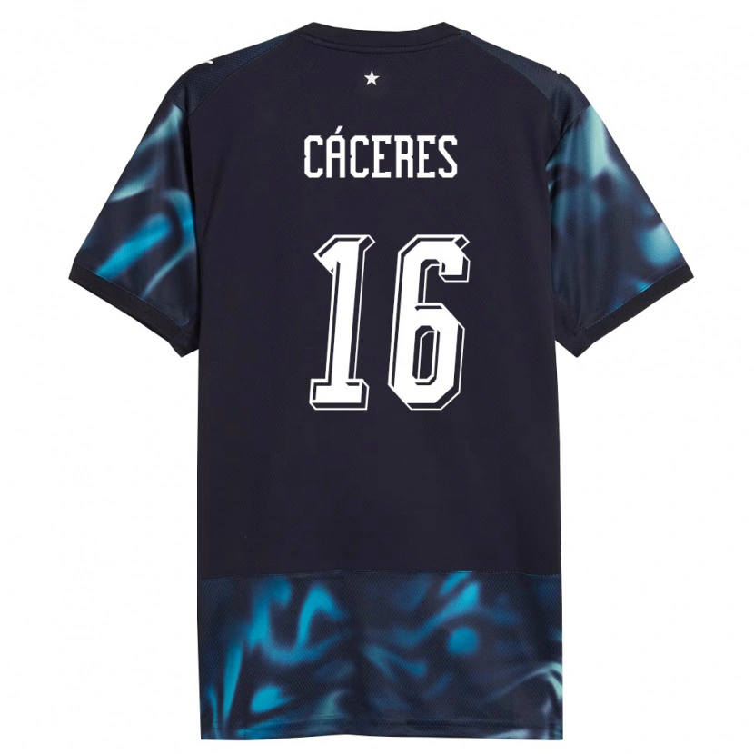 DanxenメンズパラグアイManuel Cáceres#16紺 空色アウェイシャツ26-28ジャージーユニフォーム