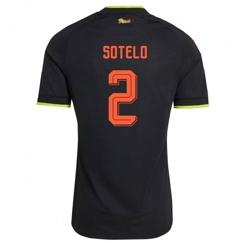 DanxenメンズペルーGhian Sotelo#2黒 黄 ピンクアウェイシャツ26-28ジャージーユニフォーム