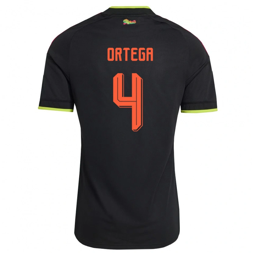 DanxenメンズペルーAdriano Ortega#4黒 黄 ピンクアウェイシャツ26-28ジャージーユニフォーム