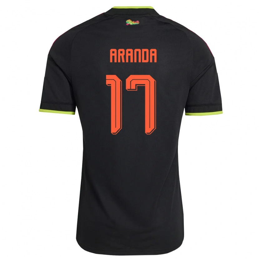 DanxenメンズペルーJosé Aranda#17黒 黄 ピンクアウェイシャツ26-28ジャージーユニフォーム