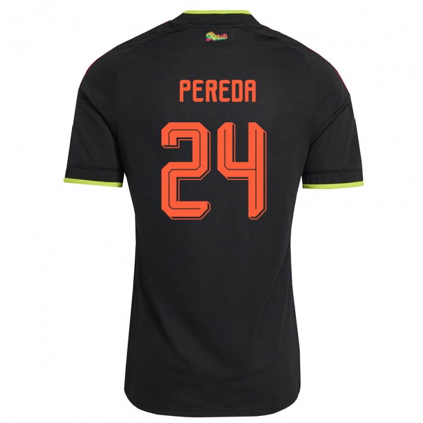 DanxenメンズペルーSamuel Pereda#24黒 黄 ピンクアウェイシャツ26-28ジャージーユニフォーム