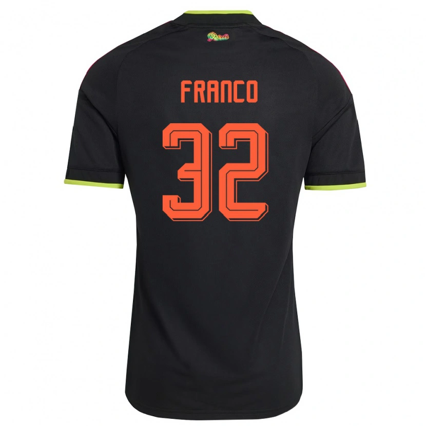 DanxenメンズペルーEmile Franco#32黒 黄 ピンクアウェイシャツ26-28ジャージーユニフォーム