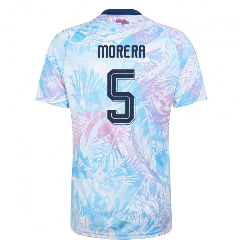 DanxenメンズコスタリカAndrés Morera#5空色 紺 ピンクアウェイシャツ26-28ジャージーユニフォーム