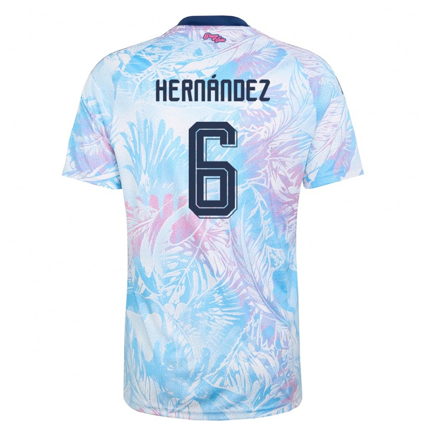 DanxenメンズコスタリカJeremi Hernández#6空色 紺 ピンクアウェイシャツ26-28ジャージーユニフォーム