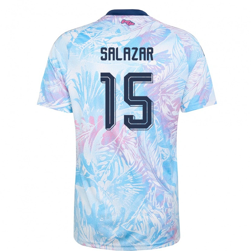 DanxenメンズコスタリカEmanuel Salazar#15空色 紺 ピンクアウェイシャツ26-28ジャージーユニフォーム