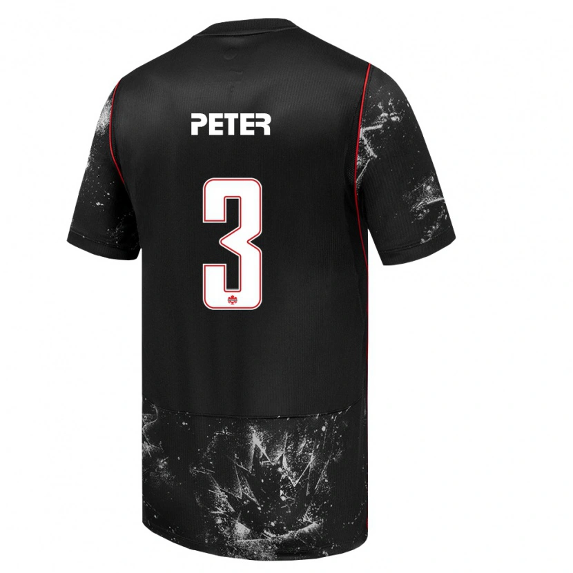 DanxenメンズカナダAnyole Peter#3黒 白 赤アウェイシャツ26-28ジャージーユニフォーム