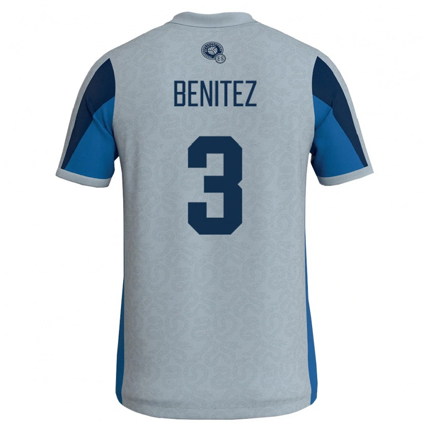 DanxenメンズエルサルバドルCarolina Benitez#3白 空色アウェイシャツ26-28ジャージーユニフォーム