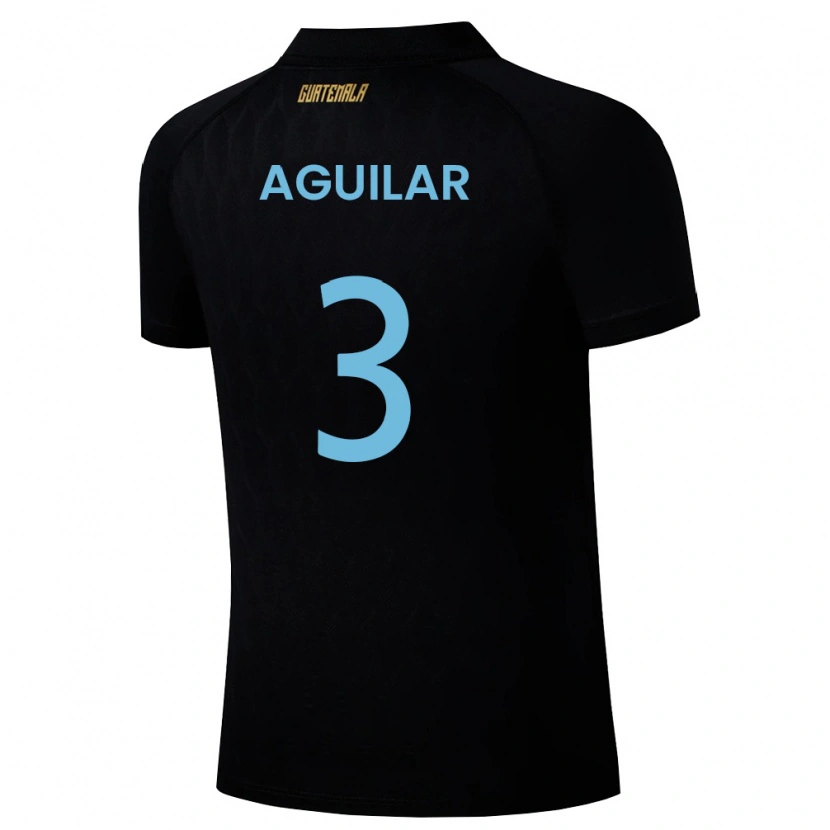DanxenメンズグアテマラCarlos Aguilar#3黒 空色 白アウェイシャツ26-28ジャージーユニフォーム