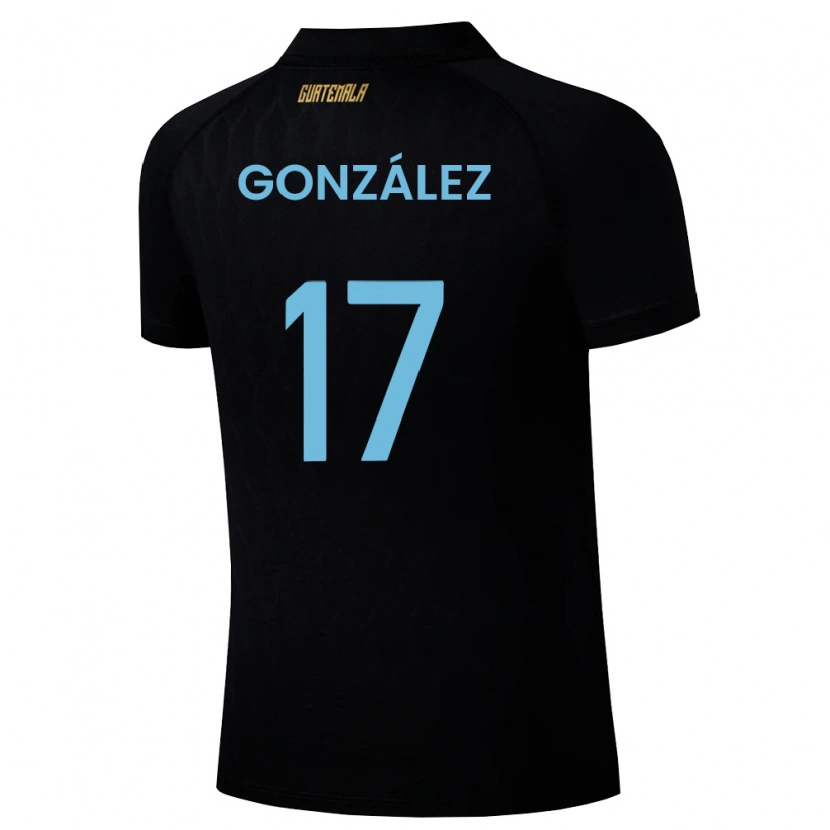 DanxenメンズグアテマラJeffrey González#17黒 空色 白アウェイシャツ26-28ジャージーユニフォーム